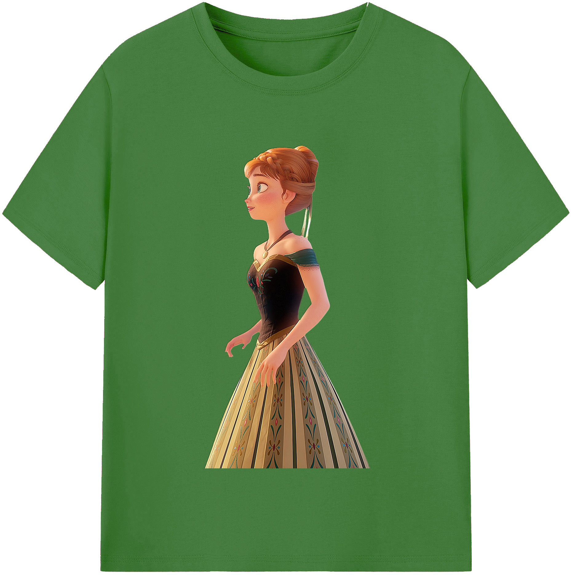 （画像用） アナと雪の女王 アンナ エルサ Frozen Anna Elsa レディースカジュアルプリントTシャツ（綿100％）